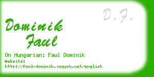 dominik faul business card